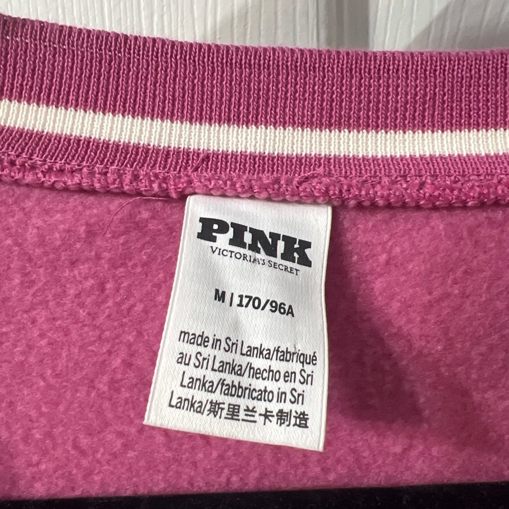 Victoria Secret PINK Cropped Zip-Up Sweatshirt | Pink | Long sleeve - Picture 3 of 4